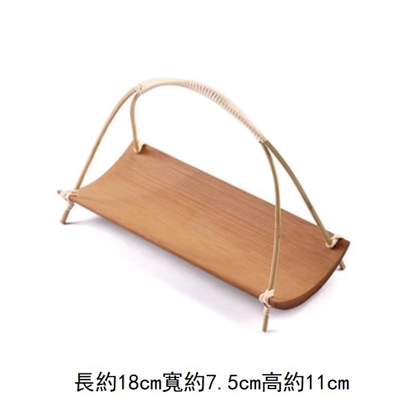 熱推個性竹木糕點提籃點心盤碟（原色）