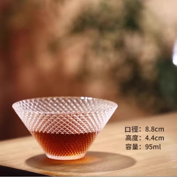 熱推錐形甜品杯玻璃料理碟（斗笠碟）