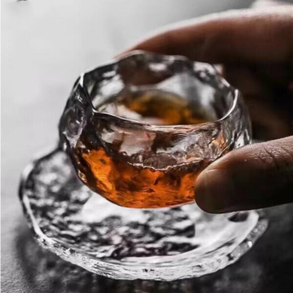 熱推法式創意料理甜品杯碟玻璃套碟（透明款組合 薄碟+透明杯子）