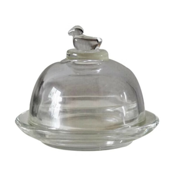 熱推日式透明玻璃帶蓋小鳥盅點心醬汁碟（直徑9.5cm高7.5cm口徑5.5cm）