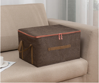 Hot push storage box (brown) (large size 44*35*25CM)