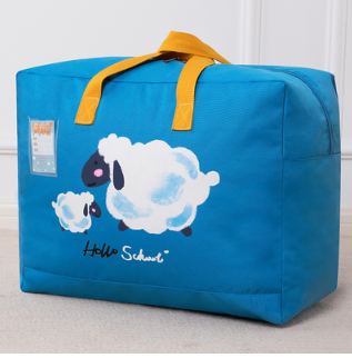 Hot push storage bag (sheep sheep sheep - blue) (medium size: 45*19*39cm [summer thin blanket])