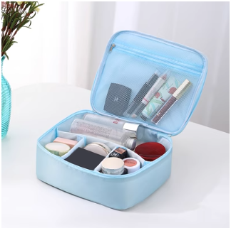 Hotly recommended cosmetics storage bag (Type B--new upgrade--light blue)