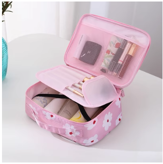 Hotly recommended cosmetics storage bag (Type A--new upgrade--flower powder)