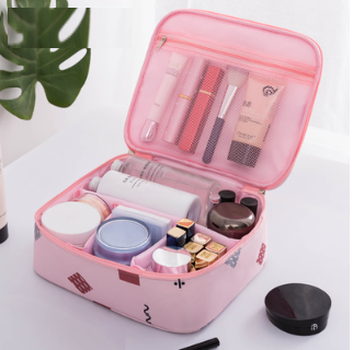 Hotly recommended cosmetics storage bag (Type B--new upgrade--pink square)