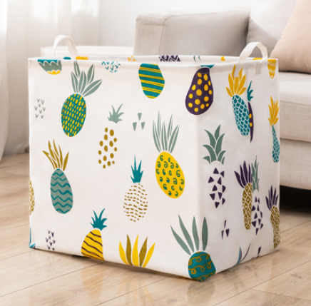 Hot recommended storage organization and packing bag (100L--cotton and linen--pineapple)