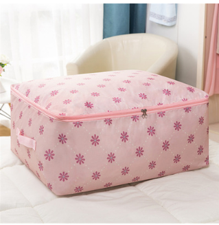 Hot recommendation Oxford cloth cotton quilt storage bag (pink sunflower) (large size 58*40*20cm)