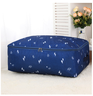 Hot recommendation Oxford cloth cotton quilt storage bag (dark blue sea fish) (extra large 60*50*28cm)