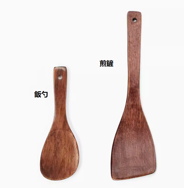 熱推【2件套】不粘鍋專用鍋鏟套裝(柯木煎鏟 + 飯勺)