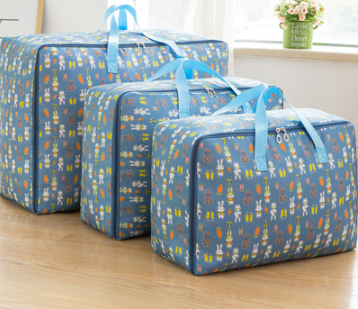 Popular Oxford cloth storage bag (Blue Rabbit) (Thin and light three-piece set [medium + large + extra large])