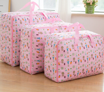 Hot Recommended Oxford Cloth Storage Bag (Pink Rabbit) (Thin and Light Three-piece Set [Medium + Large + Extra Large]