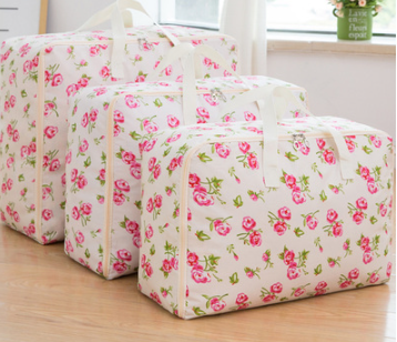 Popular Oxford cloth storage bag (Rose) (Thin and light three-piece set [medium + large + extra large])