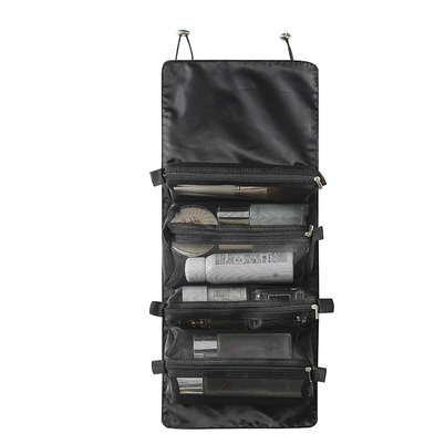 Popular toiletry bag storage bag (black four-in-one foldable)