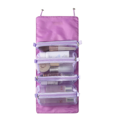 Popular toiletry bag storage bag (purple four-in-one foldable)