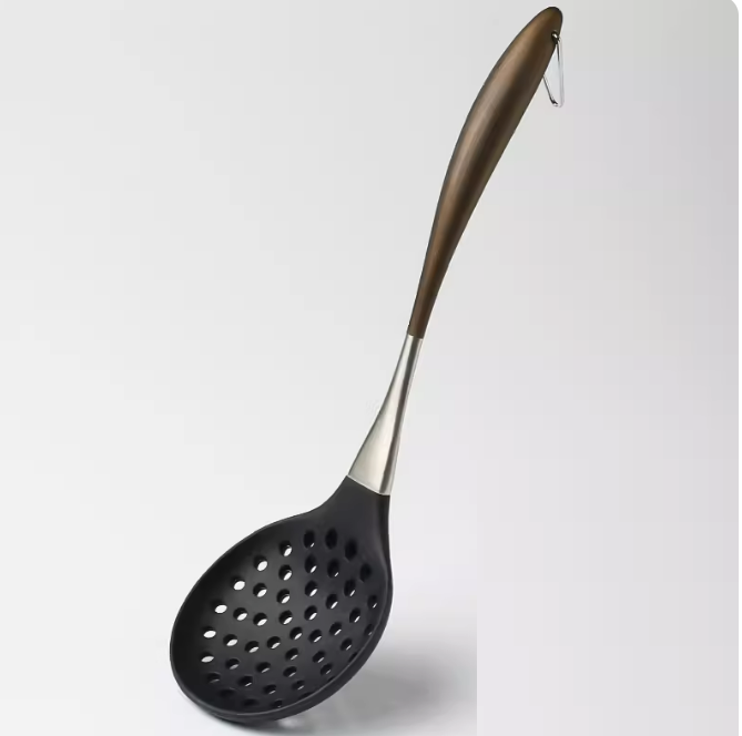 Specially designed for popular non-stick pans (silicone [colander] 304 stainless steel handle with brushed paint)