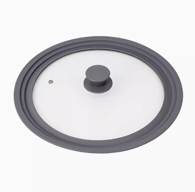 Popular tempered glass pot lid (silicone stepped lid 28cm-30cm-32cm)