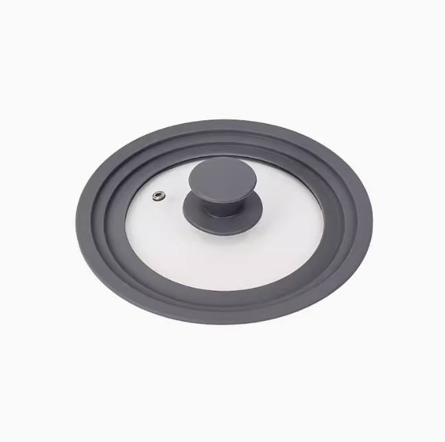 Popular tempered glass pot lid (silicone stepped lid 16cm-18cm-20cm)