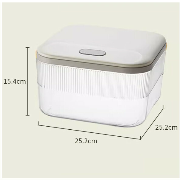 爆款米桶家用防蟲防潮密封米缸麵粉儲存罐(白灰米BOX【10斤/9L】)