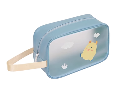 Popular cartoon frosted cosmetic bag storage bag (blue cow-small size)