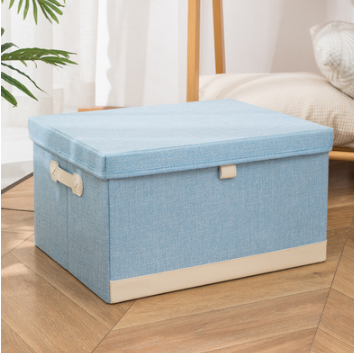 新款收納箱家用衣物儲物箱（天藍色）（超大號：60L（50*40*30cm））