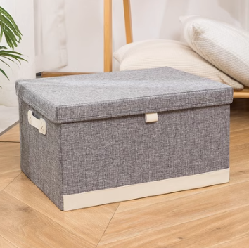 新款收納箱家用衣物儲物箱（灰色）（超大號：60L（50*40*30cm））