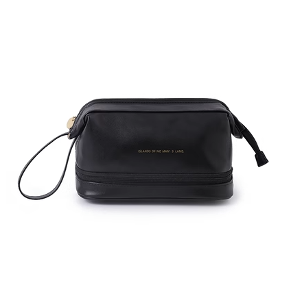 New cosmetics storage bag (double layer--Cloud Bag [Mysterious Black])