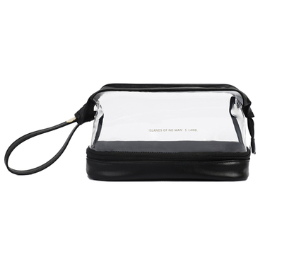 New cosmetics storage bag (transparent double layer--Cloud Bag [Mysterious Black])