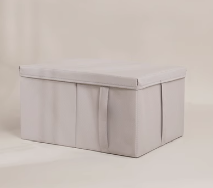 新款收納箱（淺灰色）（中號：38*28*18cm）