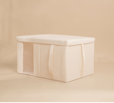 新款收納箱（透視窗【米白色】）（特大號：50*40*30cm）