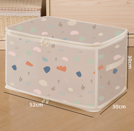 熱賣收納盒有蓋拉鍊卡通整理儲物盒（【47L】雨後）