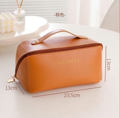 Hot Selling Travel Cosmetics Toiletries Storage Bag (Brown-Yangjia Pillow Bag [Large Capacity Separated Storage])