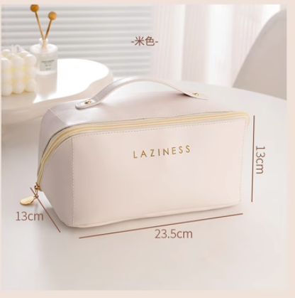 Hot Selling Travel Cosmetics Toiletries Storage Bag (Beige-Yangjia Pillow Bag [Large Capacity Separated Storage])