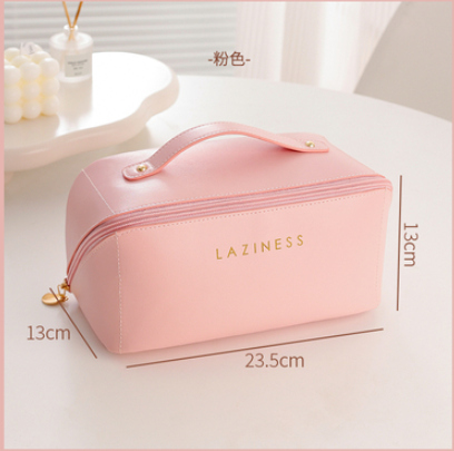 Hot Selling Travel Cosmetics Toiletries Storage Bag (Pink-Yangjia Pillow Bag [Large Capacity Separated Storage])