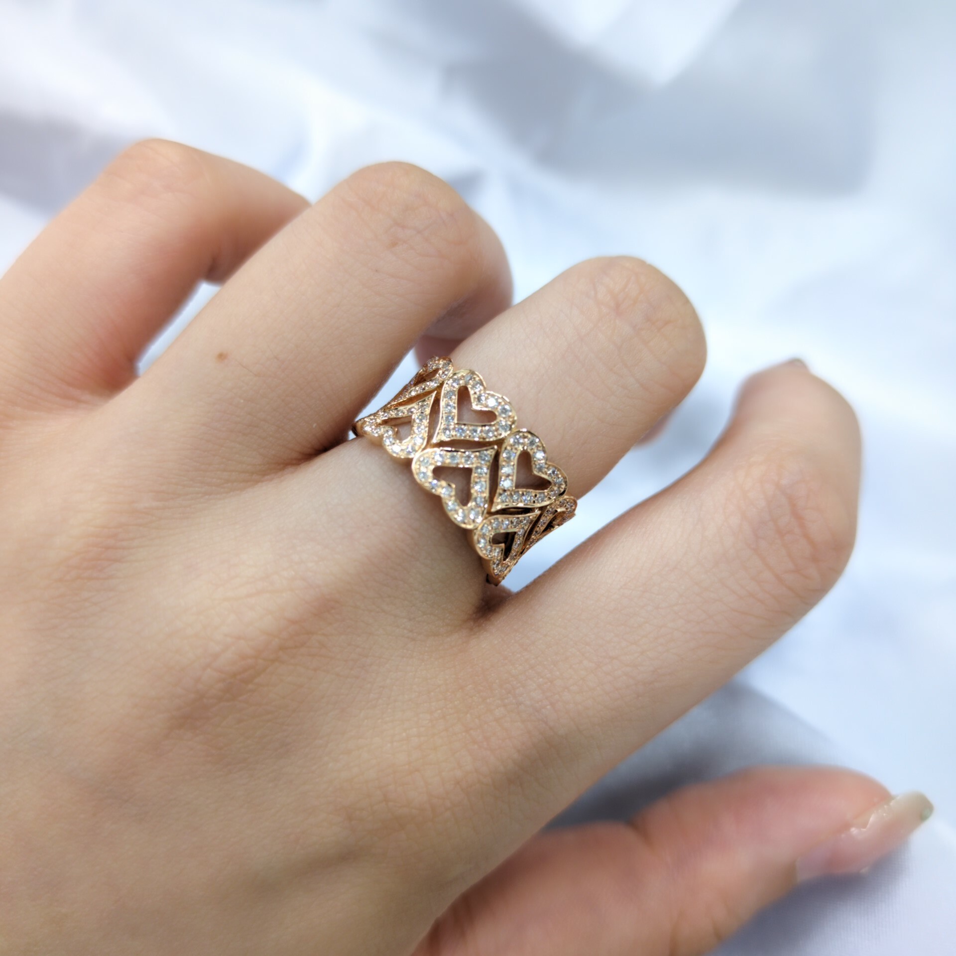 18K Rose Gold 0.44ct Diamond Ring