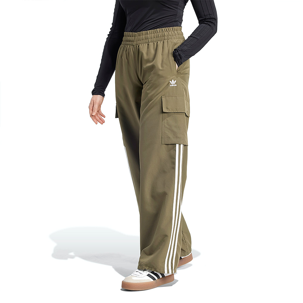 Adidas 3S Cargo Pants 女款 綠色 工裝 運動 休閒 寬鬆 三葉草 工裝褲 長褲 IX5964