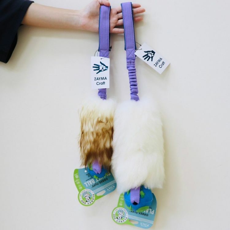 Zayma｜手工羊毛蹦極拉扯繩 + Planet Dog Orbee球（適合所有犬型）