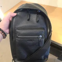[S] COACH 2540 WEST PACK PEBBLED LEATHER,BLACK, 193971866055 (SCO873)