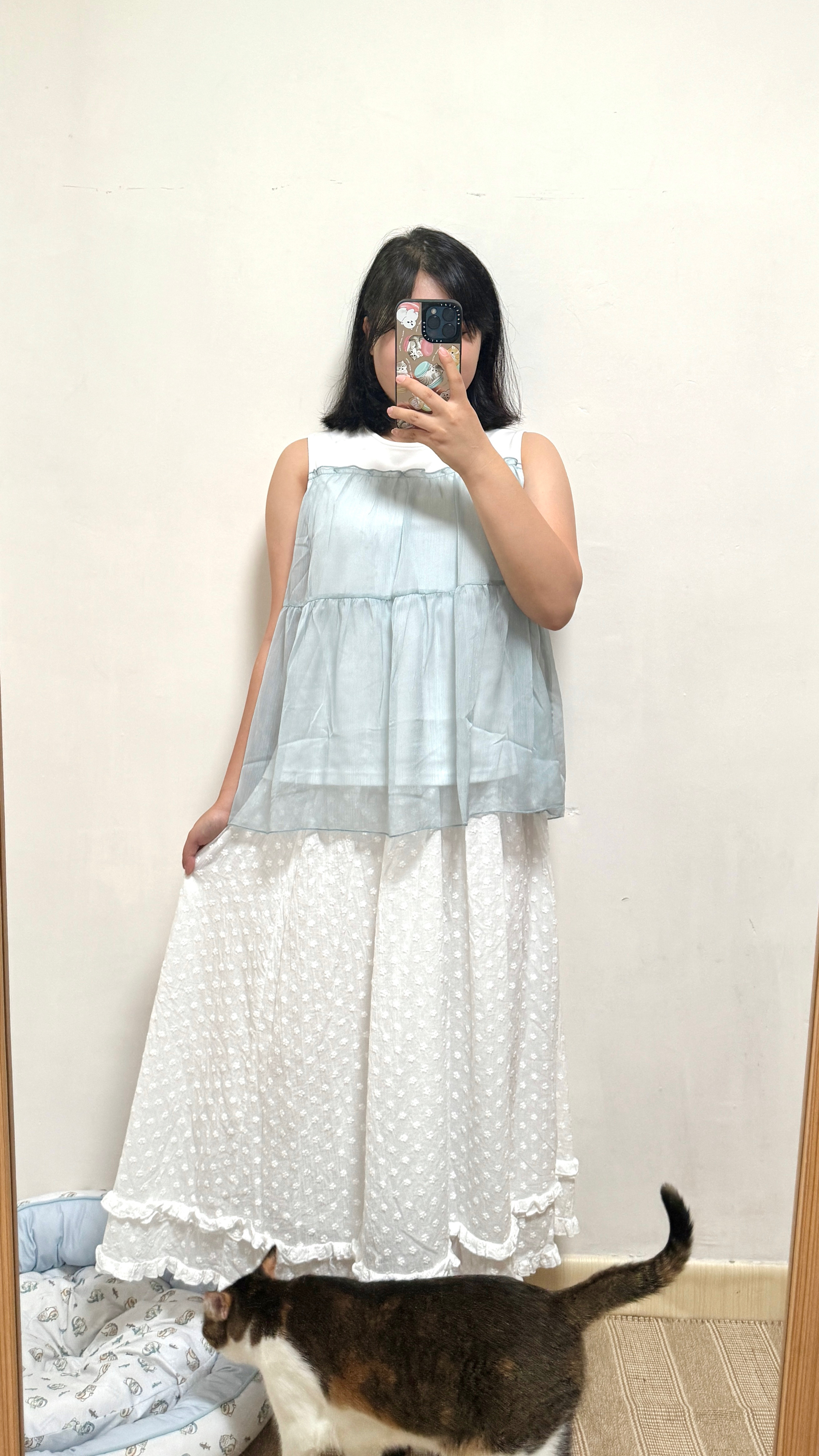 拼接蛋糕透紗背心🍰🎈