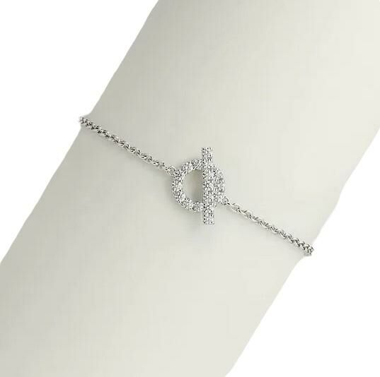 全新HERMES小Q手鏈,VC6285BD0723bhovc ,18K/750白金鑽石,H219410B, Finesse Bracelet, ST碼 #BRAND NEW #香榭站正品