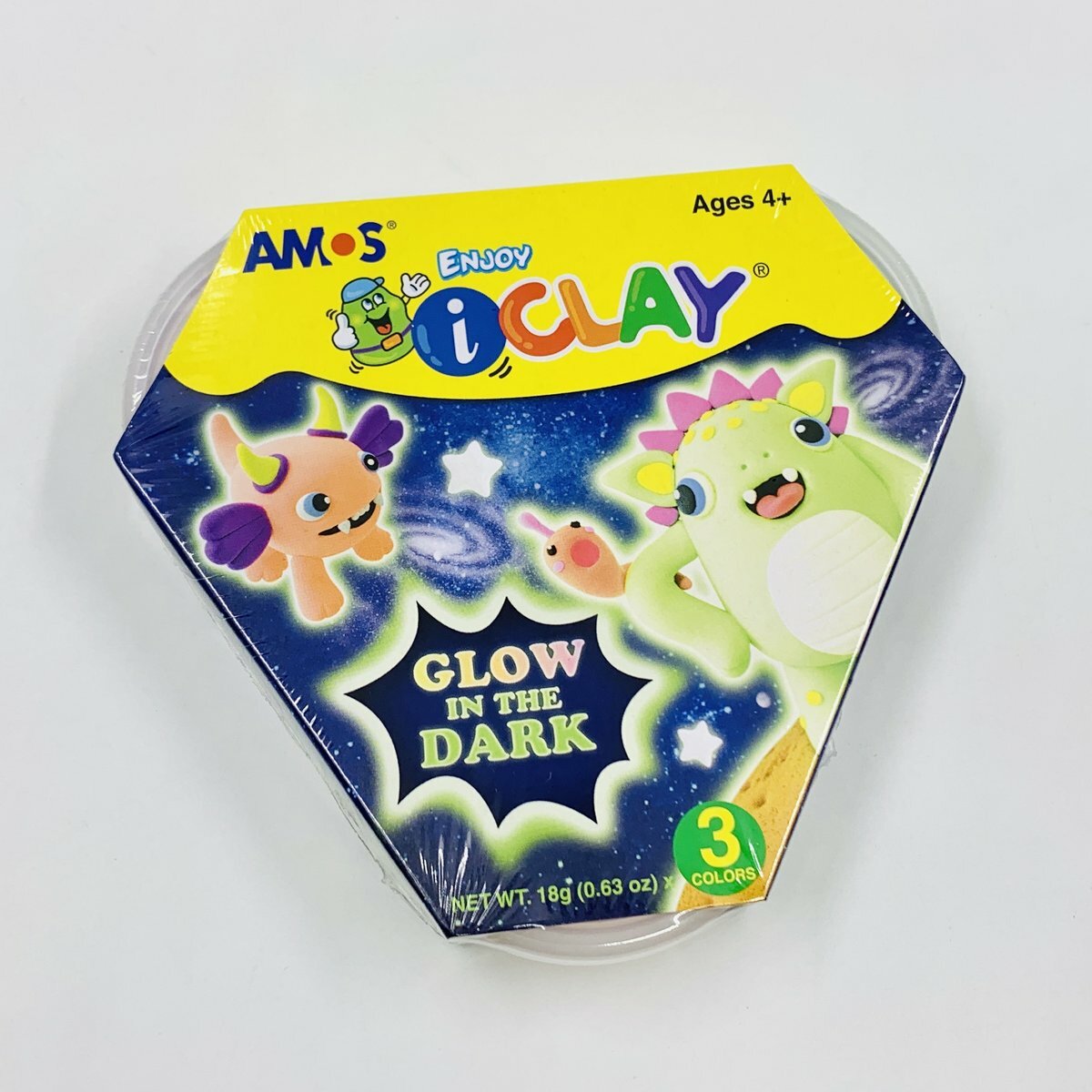 AMOS - 韓國 AMOS iCLAY® 夜光造型 輕黏土, 3色套裝 #IC18P3-GD《香港行貨》- 1包