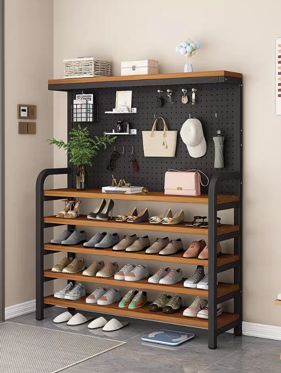 賢湧麟 家用室內鞋架連簡易洞洞板