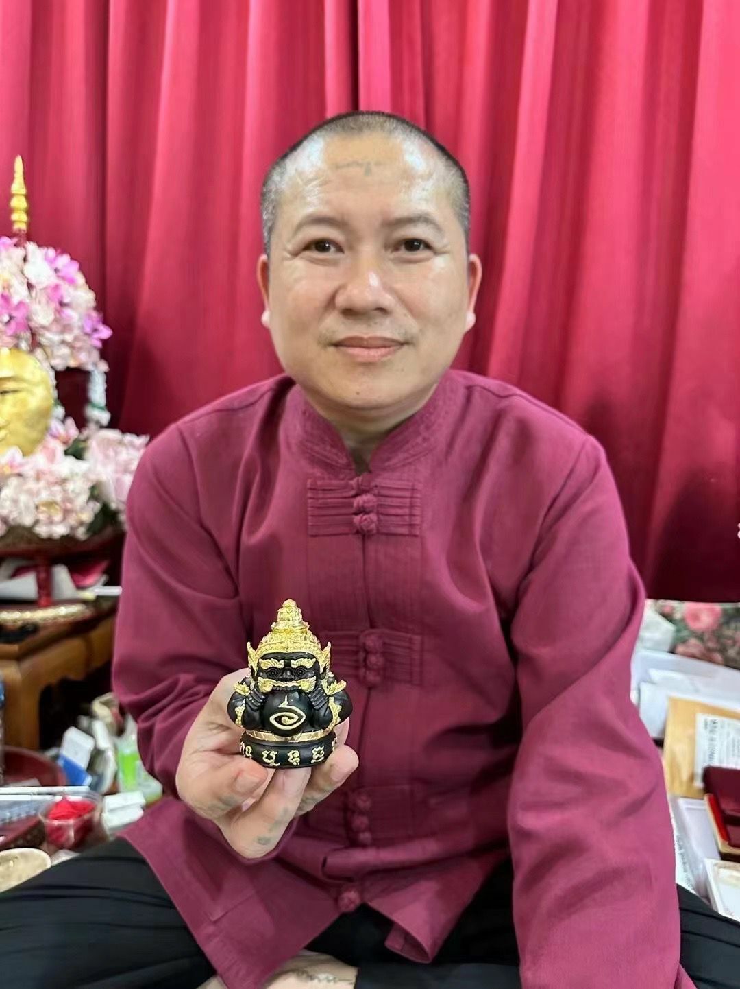 阿贊蘇賓 供請 拉胡天神金面小尊