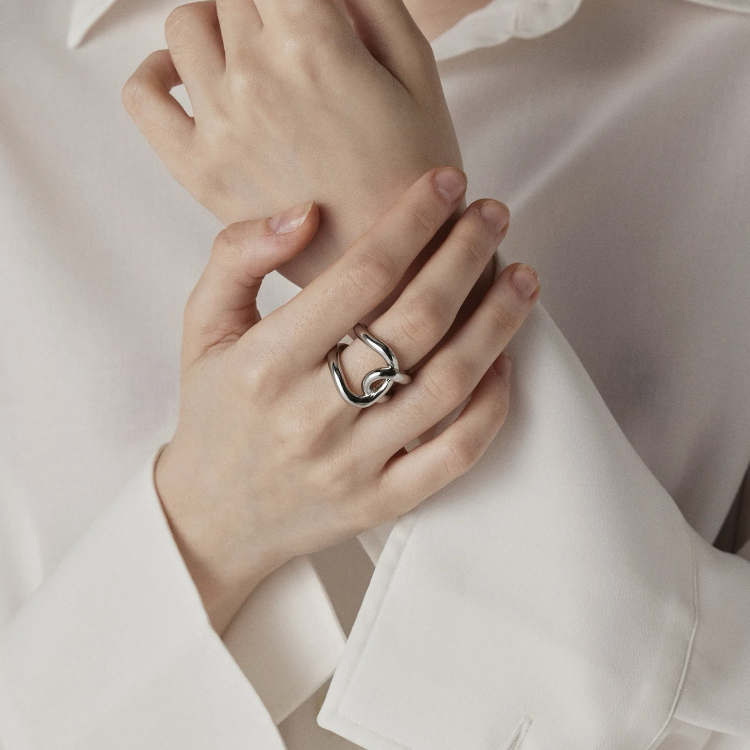 cene 不規則雙Ｃ戒指