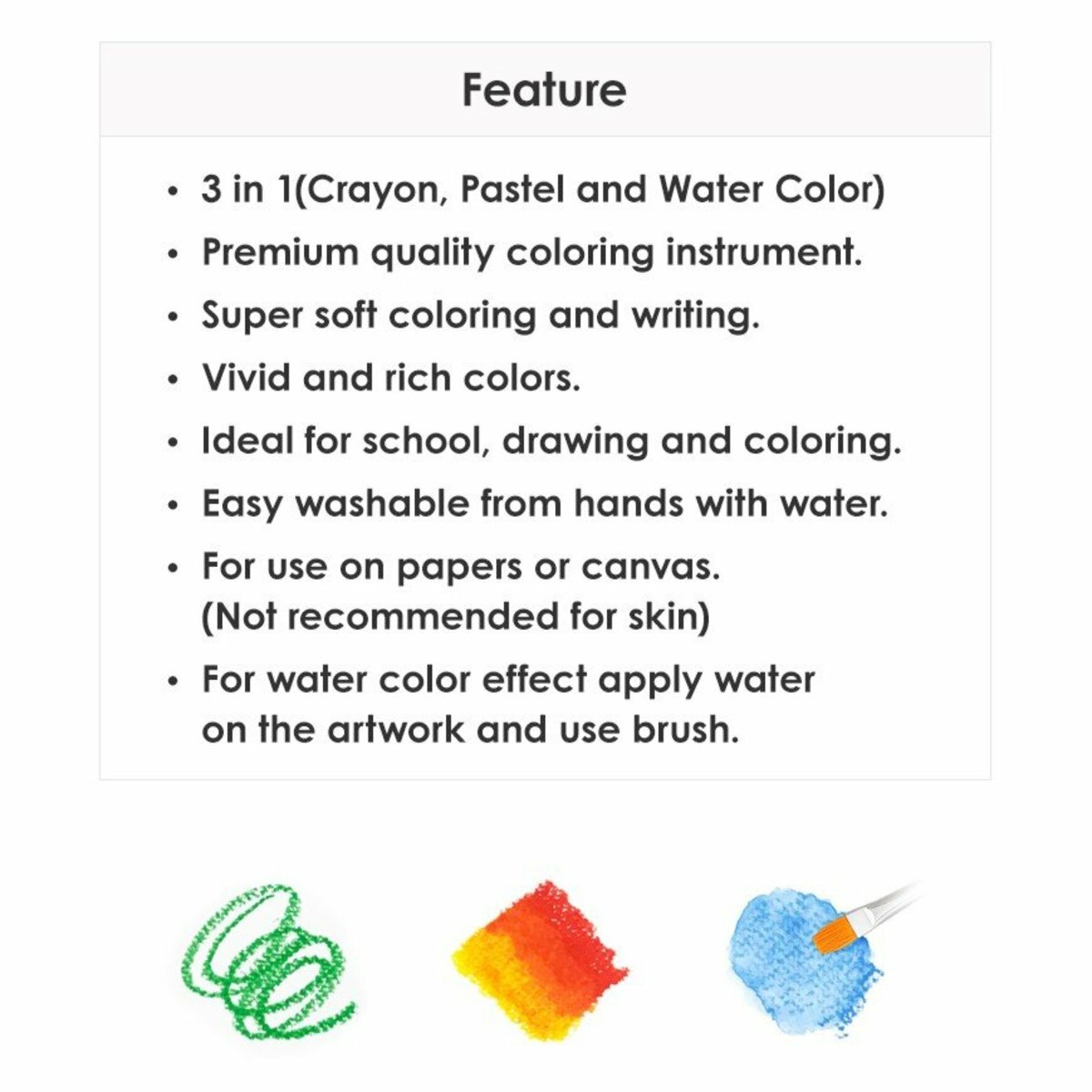 AMOS - 韓國 AMOS Colorix® 旋轉3合1水彩粉彩蠟筆, 24色套裝 #CST24《香港行貨》- 24色支裝/盒