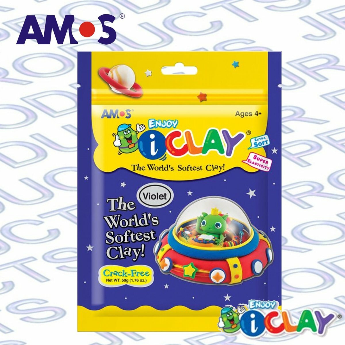 AMOS - 韓國 AMOS iCLAY® 50克 袋裝輕黏土《香港行貨》- 1 包