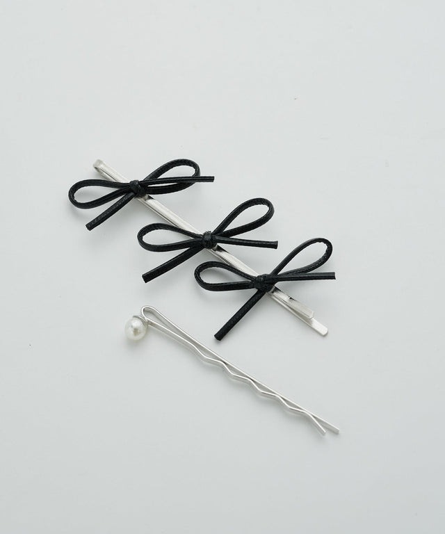 三隻蝴蝶結髮夾