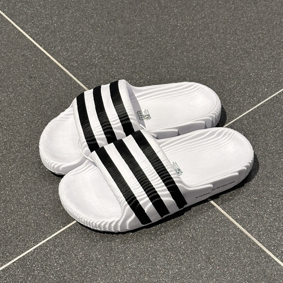 Adidas Originals Adilette 22 拖鞋 防水 3D 打印 三線 二色