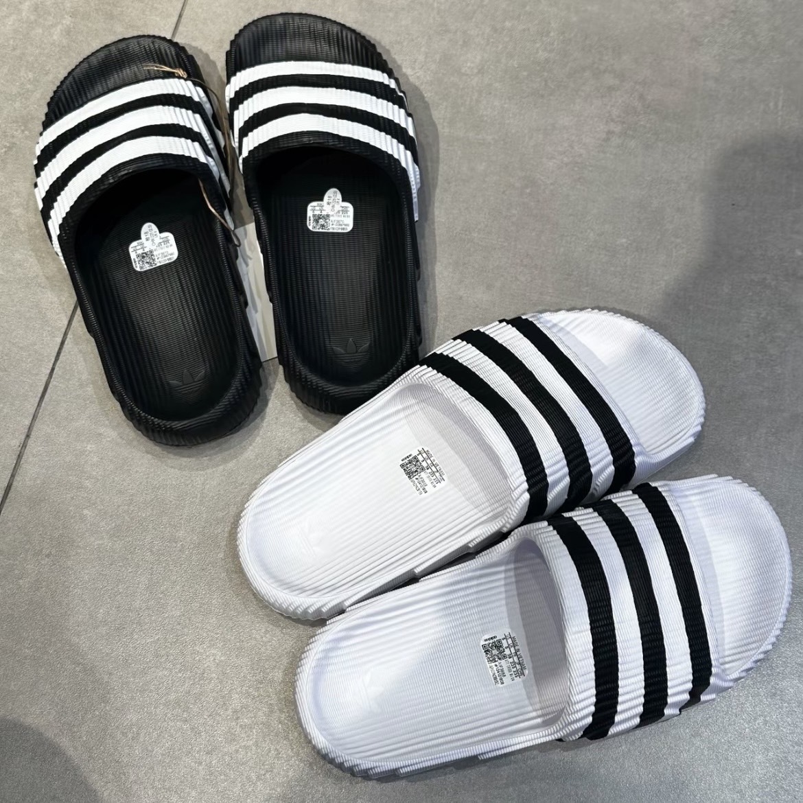 Adidas Originals Adilette 22 拖鞋 防水 3D 打印 三線 二色