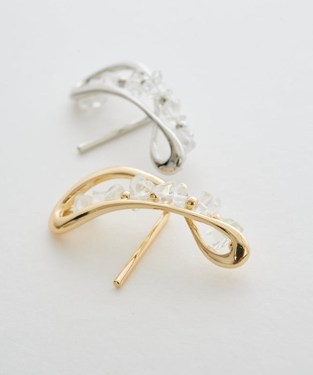 天然石金屬髮圈插