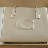 [S] COACH CR096 DBSS C NINA TOTE BAG,SV/CHALK, 196395311231 (SCO902)